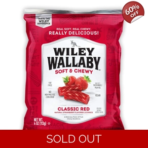 Kenny's Wiley Wallaby Gourmet Soft Classic Red Liquorice - 113g Bag